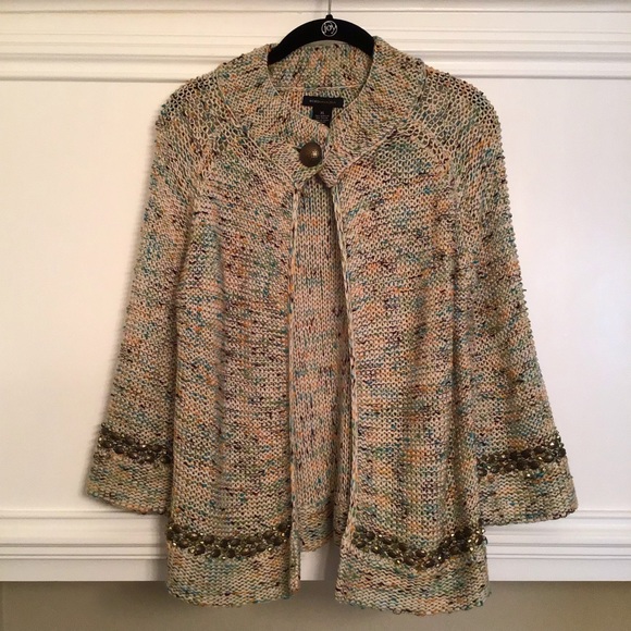 BCBGMaxAzria Sweaters - BCBGMaxAzria Beaded Knit Cardigan